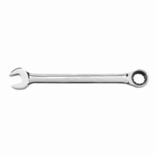 GEARWRENCH® 9042 Jumbo Open End Regular Length Combination Wrench, 1-1/2 in Wrench, 12 Points, 0/15 deg Offset, 19.685 in OAL, High Alloy Steel, Polished Chrome