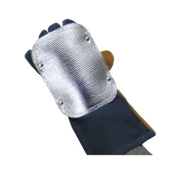 Best Welds® BACKHAND2 Double Layer Backhand Pad, Elastic Strap, High Temperature Kevlar® Strap, Heat, Spark and Spatter Resistance, Aluminized Fiberglass, Silver