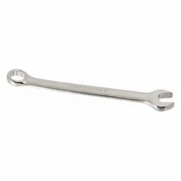 Armstrong® 25-244 Long Length Open End Combination Wrench, 1-3/8 in, 12 Points, 15 deg Offset, 20-1/8 in OAL, High Alloy Steel, Satin Chrome, ASME B107.6-1994