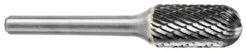 ATA SGSPRO 11953 Universal SC Imperial Carbide Burr, Cylindrical Head, 3/4 in Dia Head, 1 in L of Cut, 2-3/4 in OAL, Double Cut