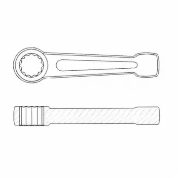 OZAT FSWM30 Ring Striking Wrench, 30 mm, 12 Points, 190 mm OAL, Box End Head, 17 mm THK Box End