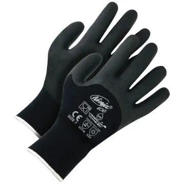 BDG DENY™ 99-9-265-9 Synthetics Gloves, 9, Black, Knit Wrist Cuff, HPT™ Foam Coating, Resists: Tear, Abrasion, Puncture, Acrylic Lining