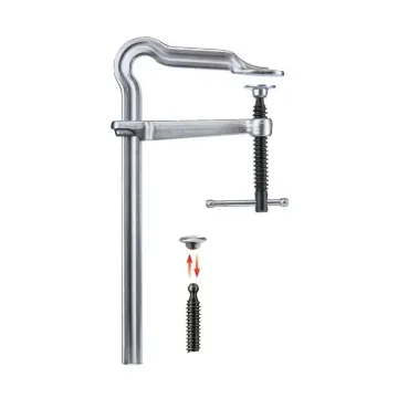 Bessey® OMEGA-bend™ RSC-12 Bar Clamp, 5-1/2 in D Throat, 12 in Clamping, Replaceable Swivel