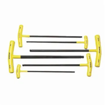 Bondhus® 13187 Graduated Length Key Set, 8 Pieces, 2 to 10 mm Hex, Ergonomic T-Handle Handle, Protanium® High Torque Steel, ProGuard™