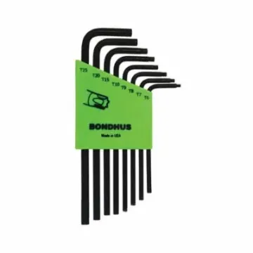 Bondhus® 31832 Long Key Set, 8 Pieces, T6 to T25 Torx, L-Handle Handle, Protanium® High Torque Steel, ProGuard™