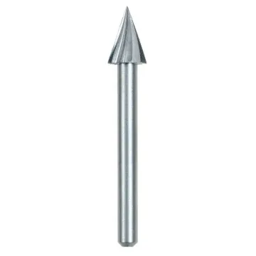 Dremel® Gemini® 125 Mounted Point, Pointed End, Cone Head, 1/4 in Dia Head, 1-1/2 in OAL, Standard Tooth