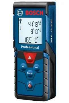Bosch GLM165-40 Laser Measure Device, +/- 1/16 in Accuracy, (2) AAA Alkaline Batteries, Backlit Display