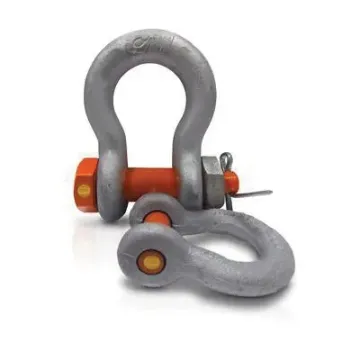 CM® M854P Super Strong Anchor Shackle, 10 ton Load, 1 in, 1.13 in Dia Bolt/Nut/Cotter Pin, Orange Powder Coated