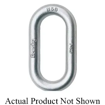 Crosby® 1014119 G-340 Pear Shaped Weldless End Link, 5/8 in Trade, 9300 lb Load, Forged Carbon Steel, Galvanized