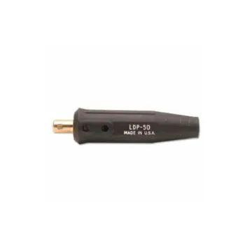 Lenco 5303 Machine Plug Single Oval thru Machine Plug, No. 4 thru No. 1/0 Cable, 250 A, Black