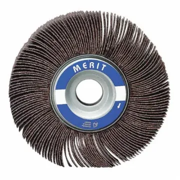 Merit® Grind-O-Flex™ 08834137451 MM-3010 High Performance Mandrel Mount Mini Coated Flap Wheel, 3 in Dia Wheel, 1 in W Face, 1/4 in Dia Shank, 80 Grit, Medium Grade, Aluminum Oxide Abrasive