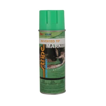 Seymour  16-668 Stripe  Inverted Tip Water Base Spray Paint, 16 oz Container, Aerosal Spray Form, Fluorescent Green, 500 linear ft Coverage