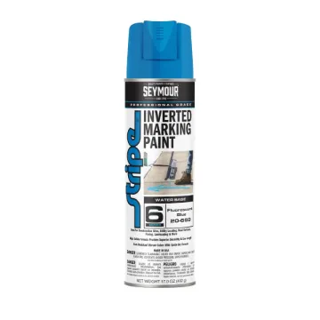 SEYMOUR  20-669 Marking Paint, 20 oz Container, Aerosol Form, Fluorescent Blue, Up to 500 linear-ft Coverage