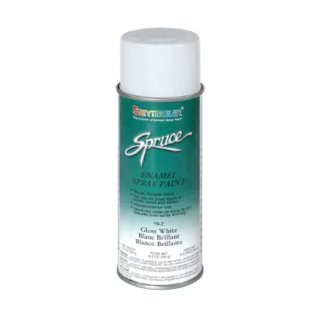 Seymour  98-2 Spruce  Enamel Spray Paint, 16 oz Container, Aerosal Spray Form, Gloss White, 15 sq-ft Coverage, 30 min Curing