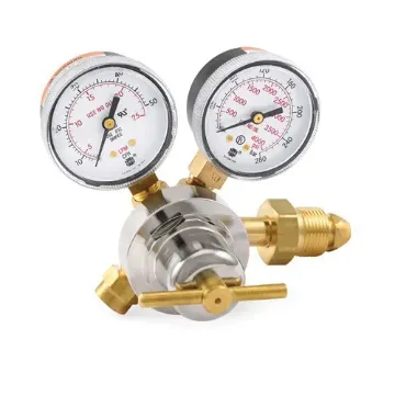Miller  31-50-580 30 Series 1-Stage Flow Gauge Regulator, Gas Service Argon, CGA 580 Inlet x 5/8-18 RH Internal Outlet, 2 in Gauge