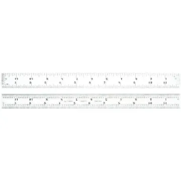 Starrett  C304SRE-12 Precision Rule, Imperial Measuring System, Graduations 4R - 8ths, 16ths, Quick-Reading 32nds and 64ths; End Graduations in 32nds Both Ends, One Side, Semi-Flexible Steel, Satin Chrome