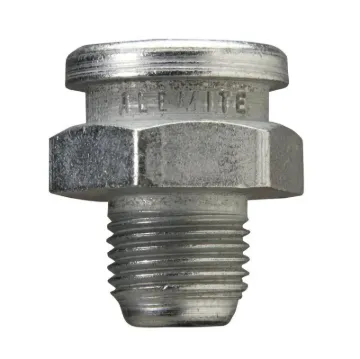 Alemite  A1184 Button Head Fitting, 1/8 in PTF Thread, 3/4 in OAL, 11/32 in L Shank, Trivalent Zinc Plated