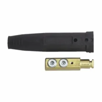 Tweco  94251410 MPC Clamshell Male Half Welding Cable Connector, 3/0 AWG, 4/0 AWG, 400 A, Double Ball Point, Lenco LC40, JACKSON UBM-4, Black