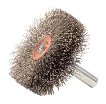 Weiler® 17608 Conflex Wide Face Wheel Brush, 1-3/4 in Dia Brush, 1/2 in W Face, 0.008 in Dia Crimped Filament/Wire