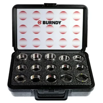 BURNDY® UDIEKITAL Style U Radial Butting Twin Crimping Die Set, 15 Pieces, Stainless Steel