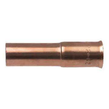 Tweco  22-50 Slip-On Standard Nozzle, 1/2 in Dia Bore, 3/32 in Projection, 1/4 in Recess, For Use With Professional , WeldSkill  MIG Guns and 1320-1100 Nozzle Insulator, Copper
