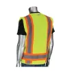 Protective Industrial Products 302-0500-YEL/S ANSI Class 2, Two-Tone, Six Pocket, Surveyors Vest, Solid Front, Mesh Back, Small
