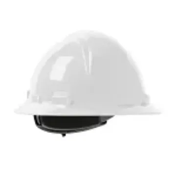 HARDHAT WHITE FULL BRIM 4PT RATCHET SUSPENSION