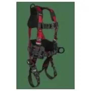 FallTech® 7078CLX Tradesman® Pro Harness, XL, 425 lb Load, Polyester Strap, Tongue Leg Strap Buckle, Quick-Connect Chest Strap Buckle, Alloy Steel Hardware, Black/Blue