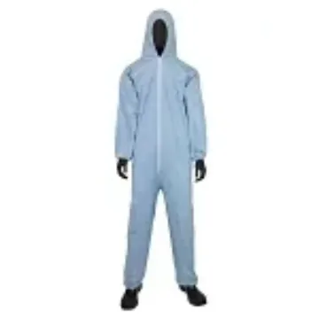 PIP® 3106/4XL Disposable Flame Resistant Coverall, 4XL, Blue, Polyester/Wood Pulp, 33.1 in Chest, 32.7 in L Inseam