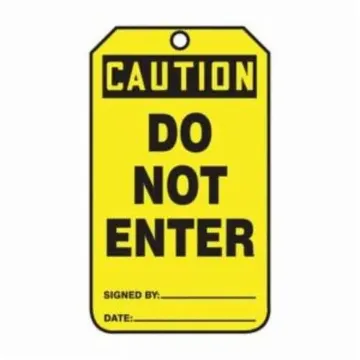 Accuform® MDT639CTP Safety Tag, 5-3/4 in H x 3-1/4 in W, 3/8 in Hole, Cardstock