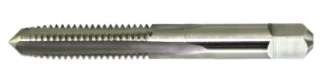 Drillco 20A148FT 2000 Straight Flute Tap, Right Hand Cutting, 3/4-16 Thread, H3 Thread Limit, Tapered Chamfer, 4 Flutes, Uncoated, HSS