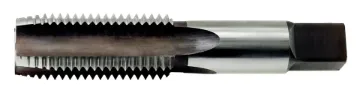 Drillco 25A208B 2500 Straight Flute Tap, Right Hand Cutting, 1-1/8-8 Thread, Bottoming Chamfer, 4 Flutes, Uncoated, HSS
