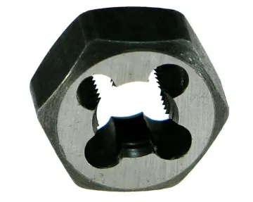 Drillco 335E156C 3350E Hex Rethreading Die, 7/8-9 UNC Thread, Carbon Steel