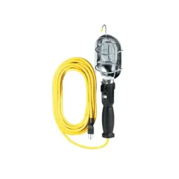 Voltec 08-00185 Work Light With Outlet in Handle, Incandescent Lamp, 75 W, 1 Heads