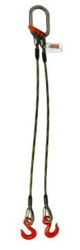 Lift-All® Permaloc® 382LBX10 2-Leg Bridle Domestic Wire Rope Sling, 3/8 in Dia Wire Rope, 10 ft L, Steel