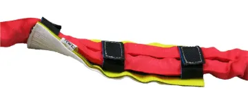 Lift-All® 3FQSDX18IN Edge Defender Flex Plus™ Cut Protection Flat Style Quick Sleeve, For Use With Tuflex™ EN30 2 in W Roundsling, Dyneema™/Polyester with Kevlar®, White/Yellow