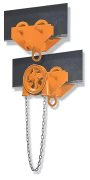 CM  1631-2500 / 1632-2500 Plain or Geared Trolley, 25 ton Load, 120 in