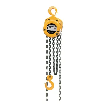 HARRINGTON CF015 Manual Hand Chain Hoist, 1-1/2 ton Load, 10 ft H Lifting, 17-1/4 in Min Between Hooks, 1-1/4 in Hook Opening, 84 lb Rated