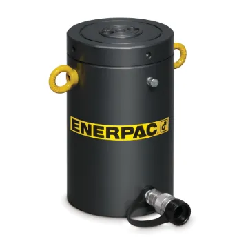 Enerpac  HCL1004 High Tonnage Load Return Lock Nut Single Acting Solid Plunger Hydraulic Cylinder, 113 ton Capacity, 5.31 in Bore, 3.94 in L Stroke, 9.33 in Retract, 2.8 in Dia Rod, 10000 psi Pressure