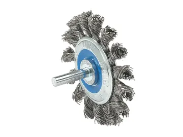 Walter Surface Technologies 13C180 Wheel Brush, 2-3/4 in Dia Brush, 3/8 in W Face, 0.02 in Dia Twist Knot Filament/Wire